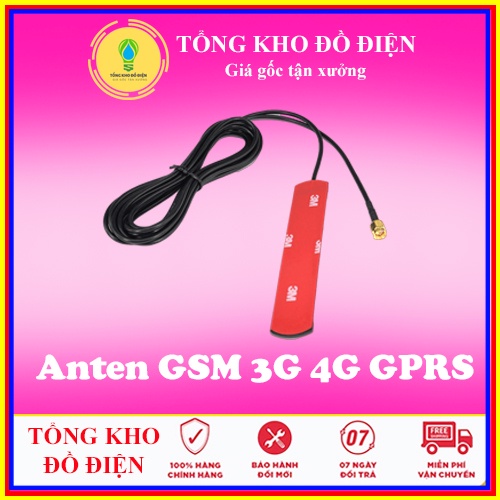 Ăng ten Anten GSM 3G 4G GPRS bản dẹt đầu SMA đực, phụ kiện ô tô, màn hình android ô tô