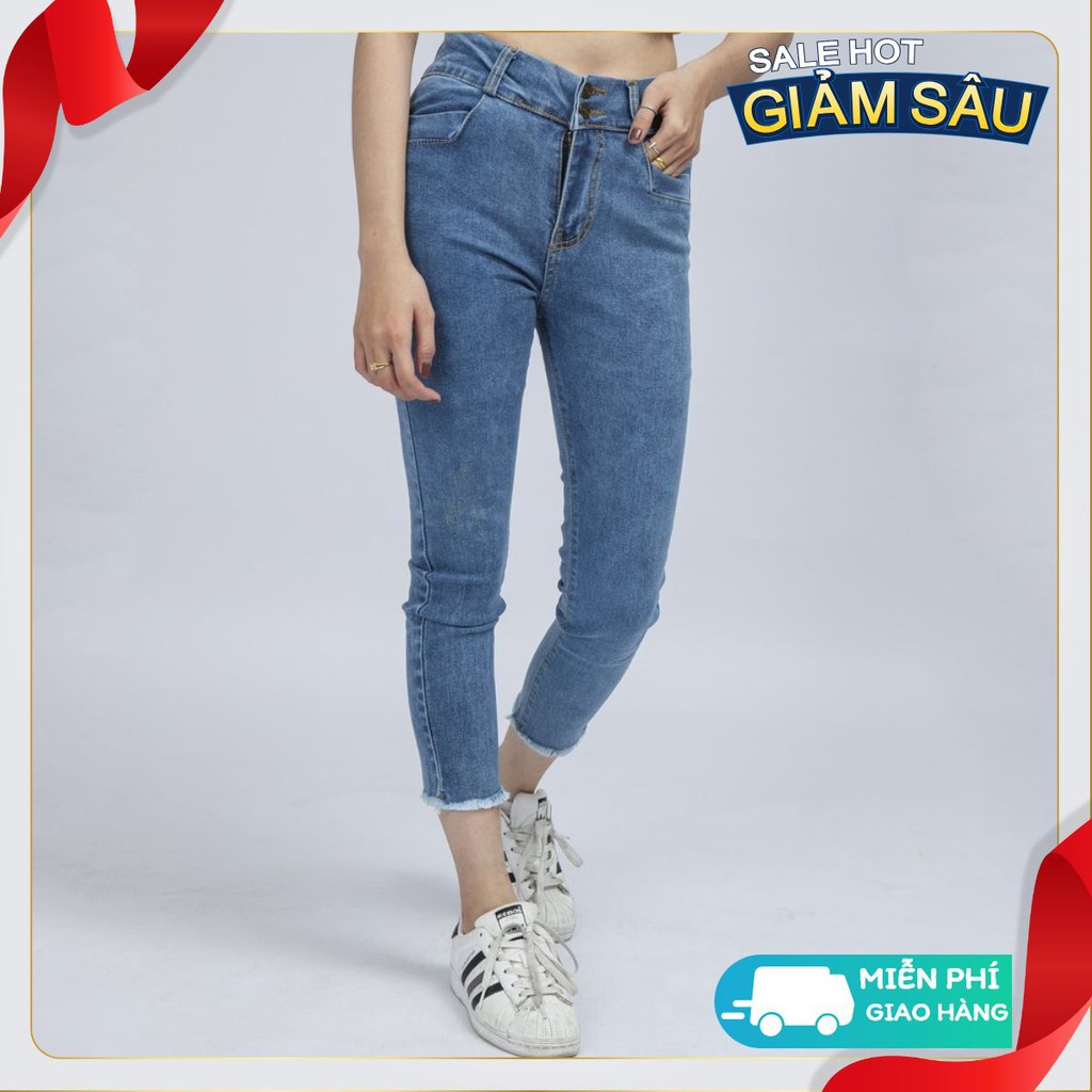 Quần Jean Nữ Quần Xanh Cạp Cao Co Giãn Thời Trang Cao Cấp Giãn QR03. BAHAI_SHOP10 | BigBuy360 - bigbuy360.vn