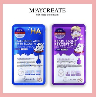 Mặt nạ dưỡng ẩm Maycreate, HA Xanh & Tím, cấp nước, làm dịu da - Ngọc Beauty Store