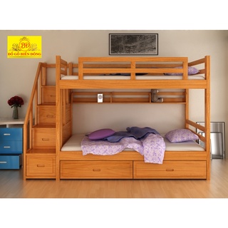 Giường tầng cho bé gỗ sồi có hộc kéo tiện lợi GTS-01 thumbnail