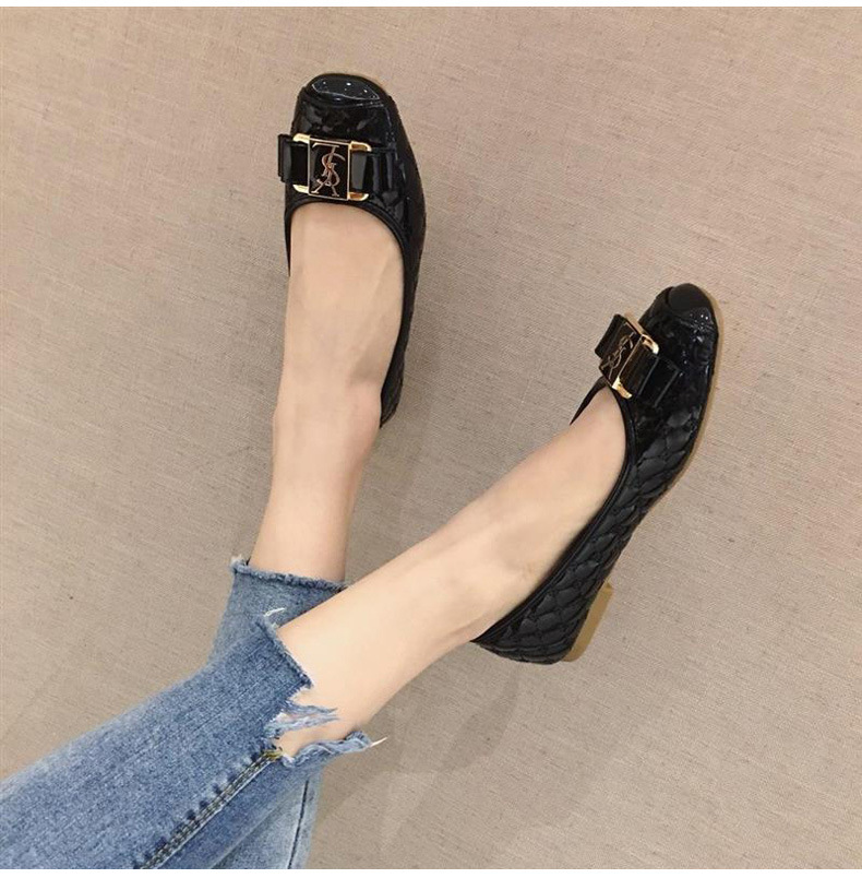 Giày Búp Bê Mũi Vuông Phong Cách Hàn Quốc Thanh Lịch Dành Cho Nữ