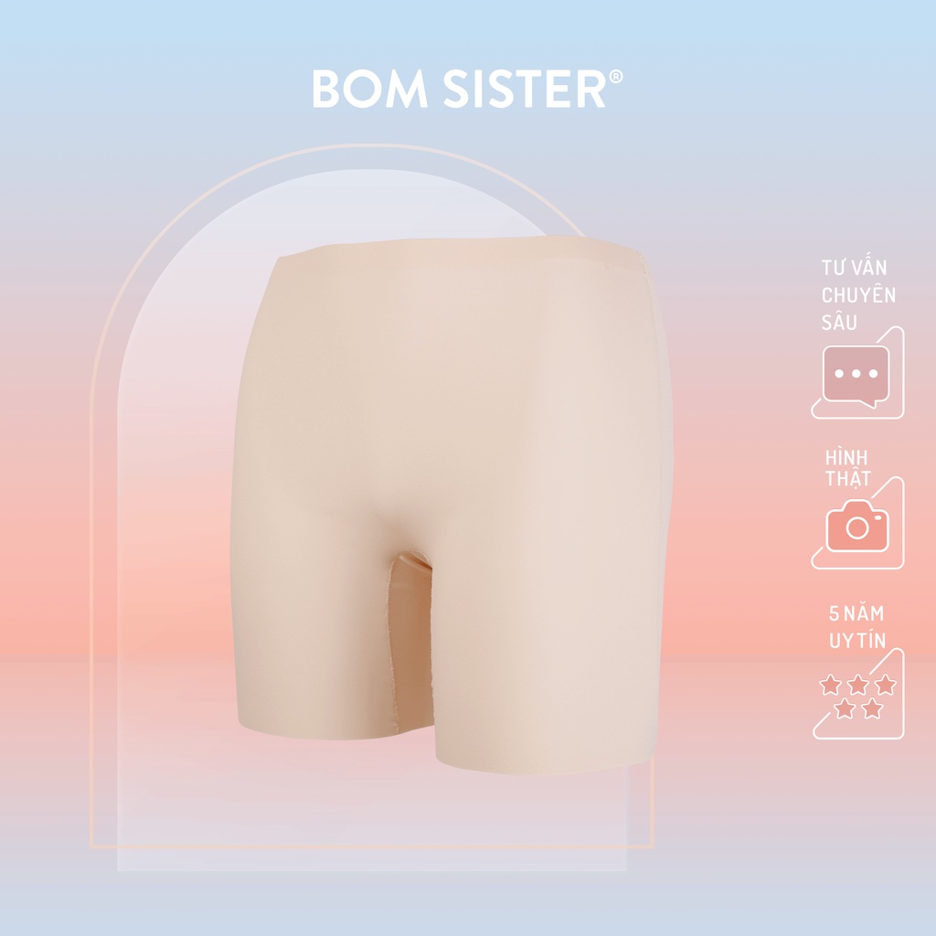 Quần đùi chống lộ su đúc không lộ viền màu trơn BOM SISTER MUQD2602