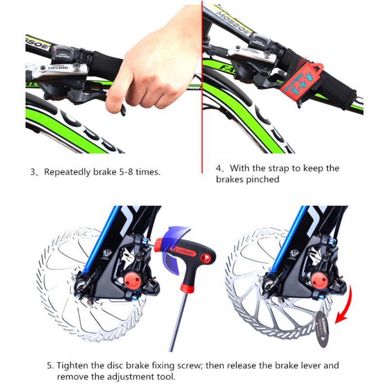 1 Đệm Phanh Đĩa Điều Chỉnh Được Bằng Thép Không Gỉ Cho Xe Đạp Leo Núi MTB