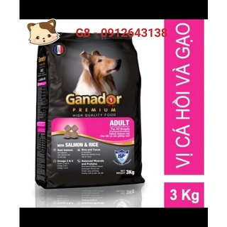 3kg GANADOR SALMON ADULT Thức ăn cho chó trưởng thành hương vị cá hồi