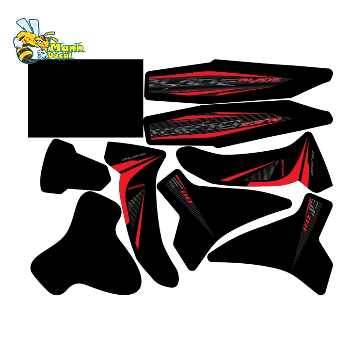 TEM TRÙM WAVE BLADE 110 ĐỎ ĐEN