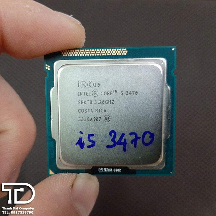 Bộ vi xử lý Intel Core i5 3470 socket 1155 (4 lõi, 4 luồng) lắp dòng main H61, B75, Z77