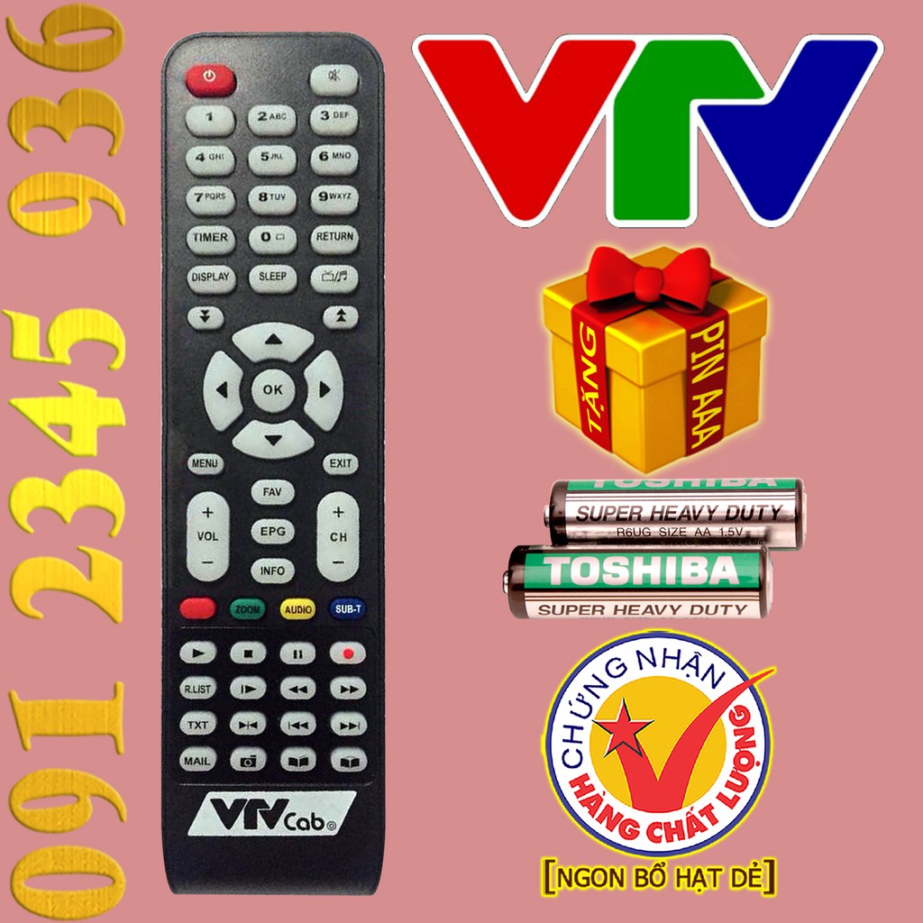 Điều khiển VTV CAB OPENTECH cho đầu kỹ thuật số TvBox. (Mẫu số 2)