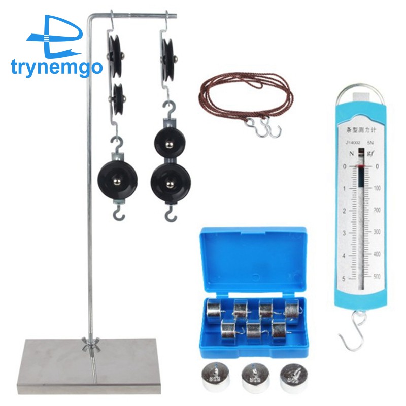 Spring Dynamometer Balance Mechanics of Machinery Pulley Block Set