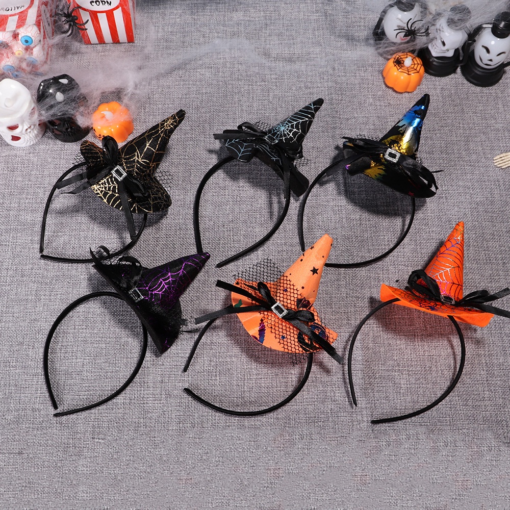 Cài Tóc Hình Nón Phù Thủy Vui Nhộn Thời Trang Halloween Cho Bé Gái