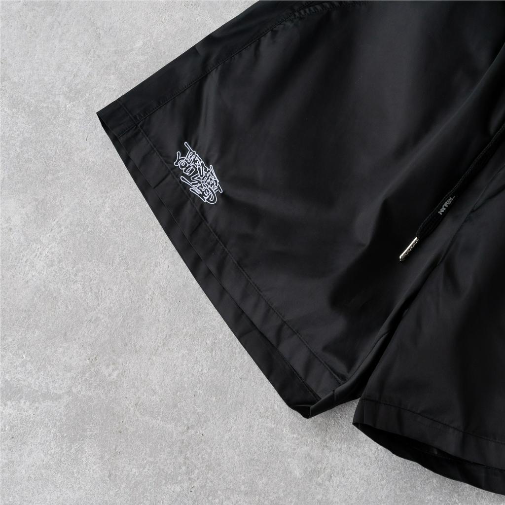 Quần Short TSUN Logo - Thêu - [Unisex] - Vải Dù - Đen