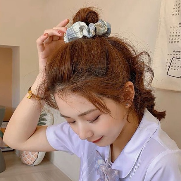 Dây buộc tóc cỡ lớn thiết kế đơn giản dễ thương cho nữ