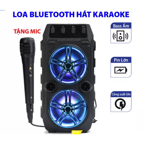 Loa Bluetooth Cl97 Hát Karaoke Tặng Kèm Mic Nghe Nhạc Cực Đã Âm Bass Cực Mạnh Loa Bluetooth Mini Hát Hay