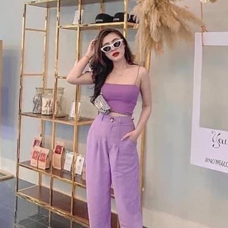 ÁO HAI DÂY TĂM THUN CROPTOP SEXY 2 DÂY SỢI BÚN BODY DÁNG ÔM NỮ SIÊU HOT-HươngSu | BigBuy360 - bigbuy360.vn