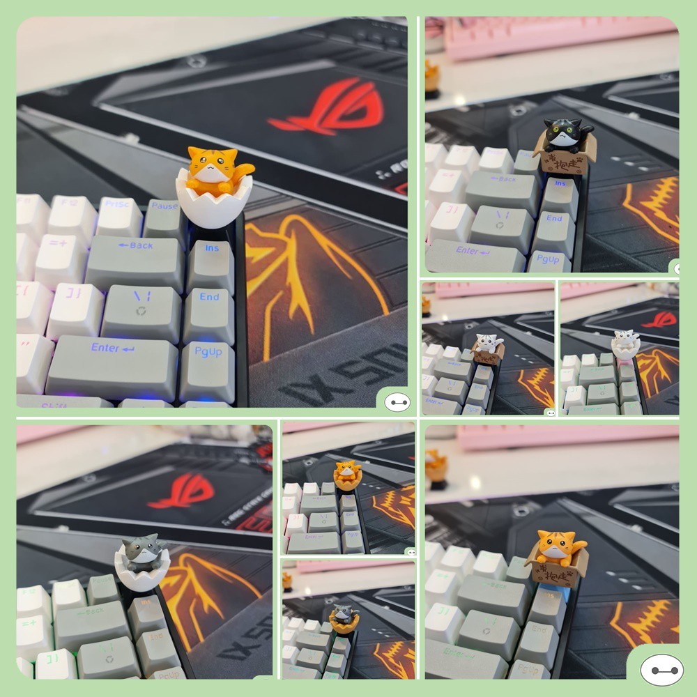 NÚT KEYCAP LẺ MÈO DỄ THƯƠNG TRANG TRÍ BÀN PHÍM CƠ