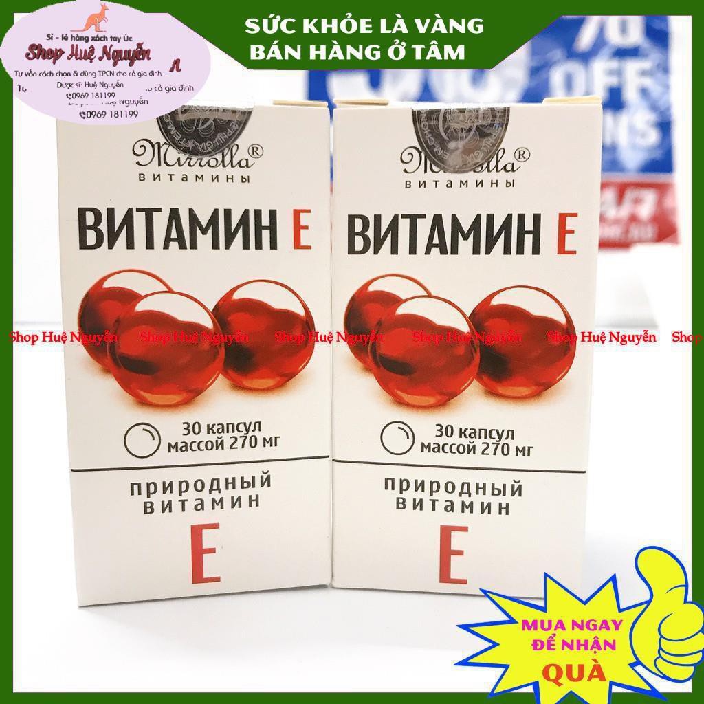 VITAMIN E ĐỎ NGA 270MG MẪU MỚI