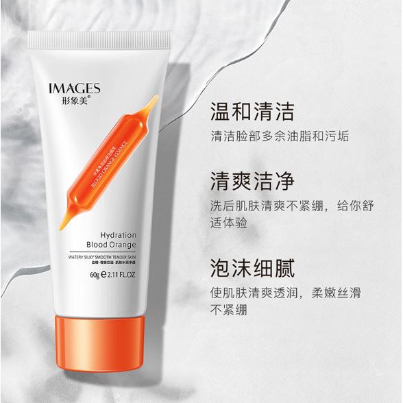 Sữa rửa mặt làm sạch và trắng mịn da chiết xuất cam đỏ Image 60g dưỡng ẩm se khít lỗ chân lông săn chắc da | BigBuy360 - bigbuy360.vn