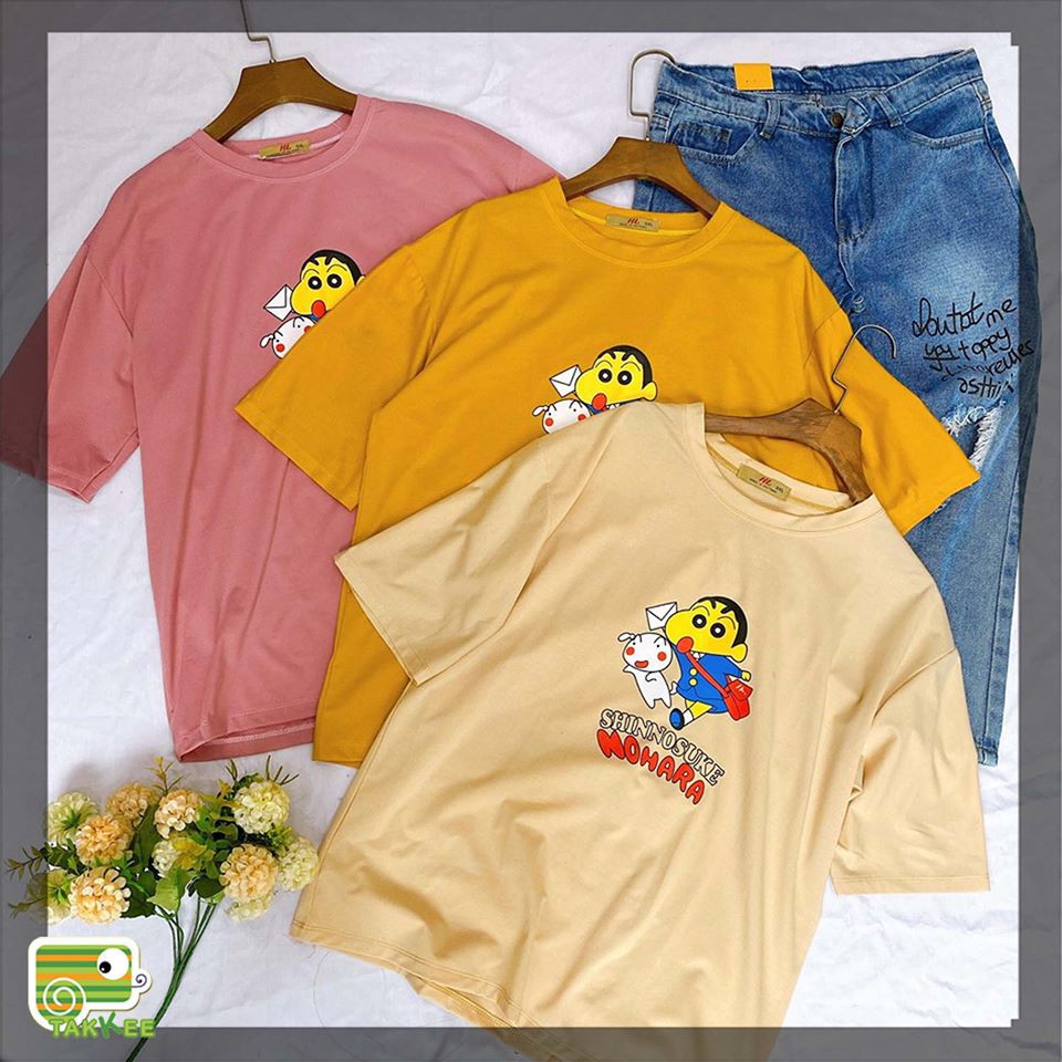 áo phông thun tay lỡ in hình ngộ nghĩnh hàng đẹp có ảnh thật