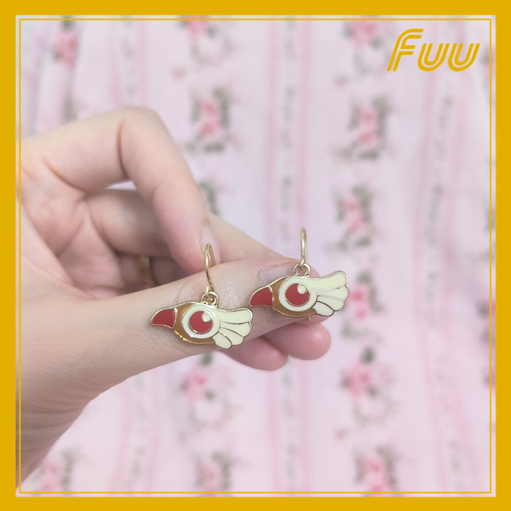 (Đọc kĩ mô tả) Khuyên tai Sakura Thủ Lĩnh Thẻ Bài (Cardcaptor Sakura) mẫu 5