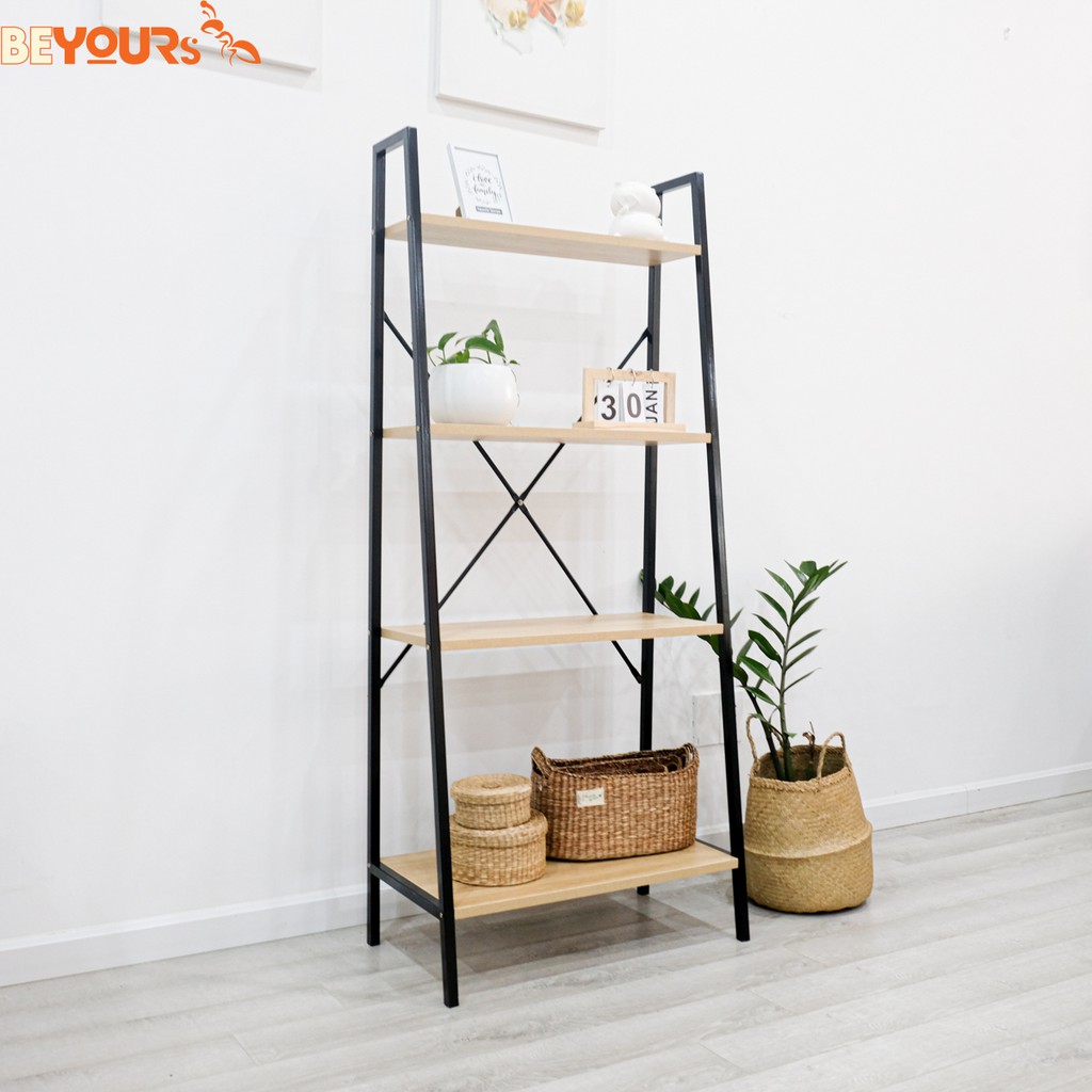 Kệ Đựng Sách Gỗ 4 Tầng Khung Sắt BEYOURs ATHENABOOK 4FL Để Đồ Đa Năng Decor Nội Thất Phòng Khách Phòng Ngủ