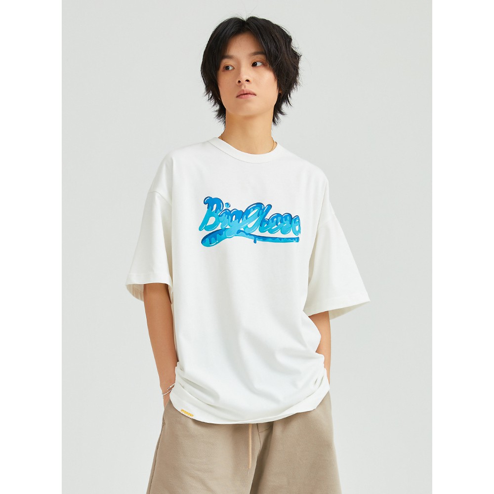 ÁO THUN BIGHERO CHỮ XANH SKU03,FROM RỘNG TAY LỠ ,CHẤT LIÊU DÀY DẶN KHÔNG XÙ LÔNG