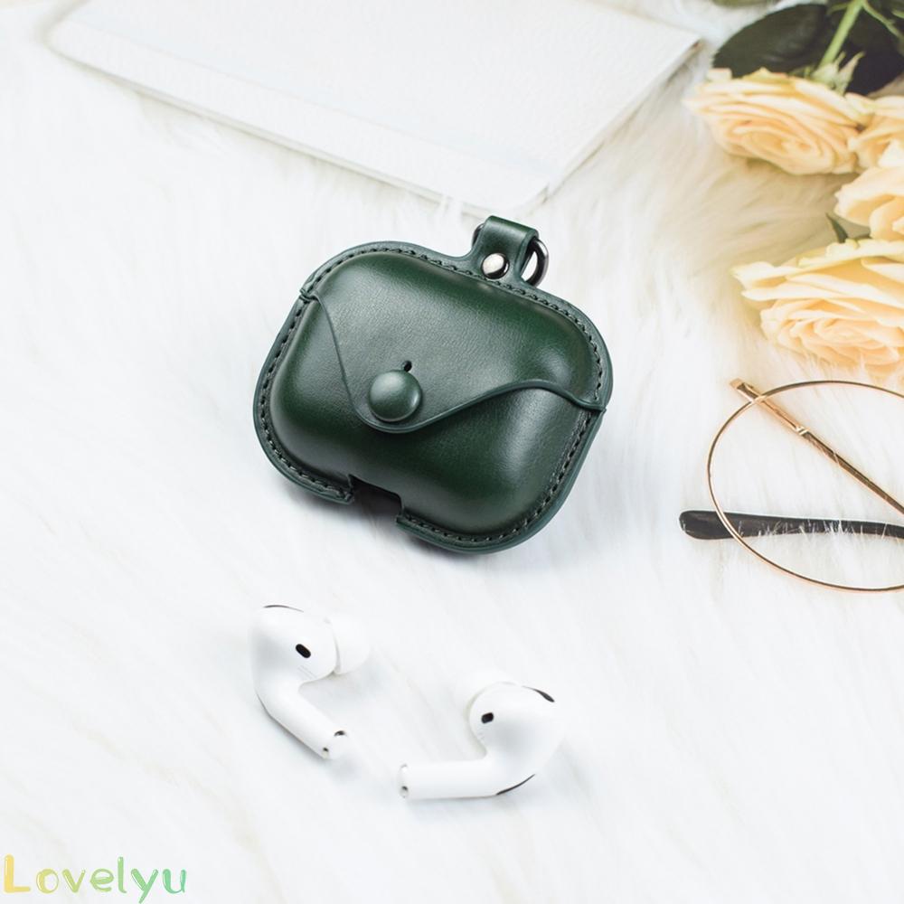 &lt;READY STOCK&gt;Minimalism Business Leather  AirPods Pro Case Headset Case With Pothook Business Leather Case100% brand new！