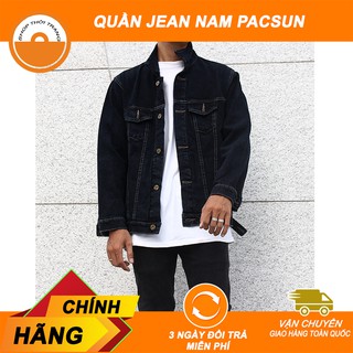 ÁO KHOÁC NAM JEAN ĐEN TRƠN HÀNG HIỆU PACSUN
