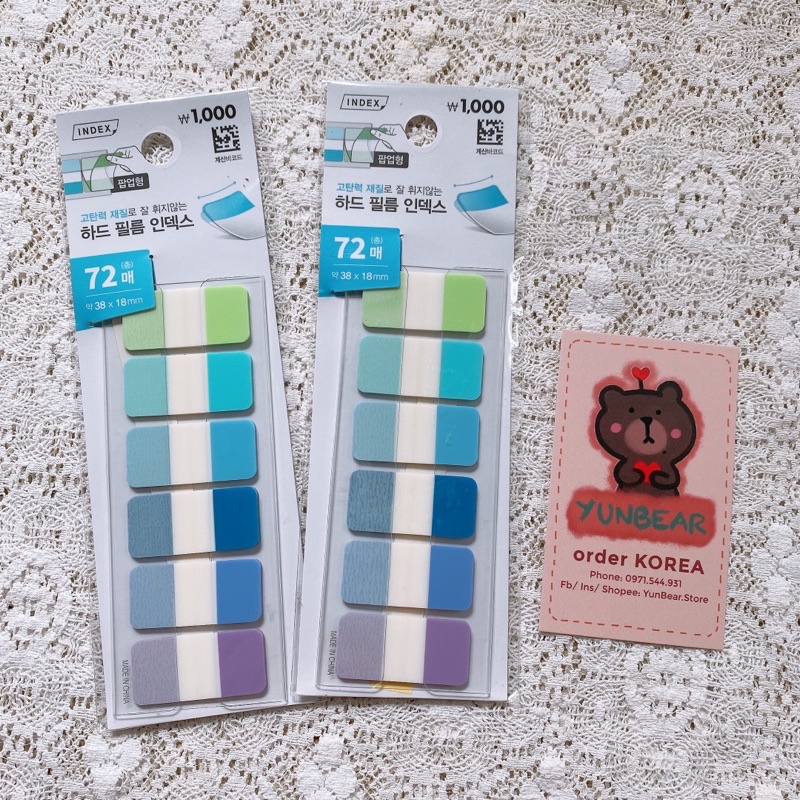 INDEX STICKERS ĐÁNH DẤU TRANG DAISO HÀN QUỐC
