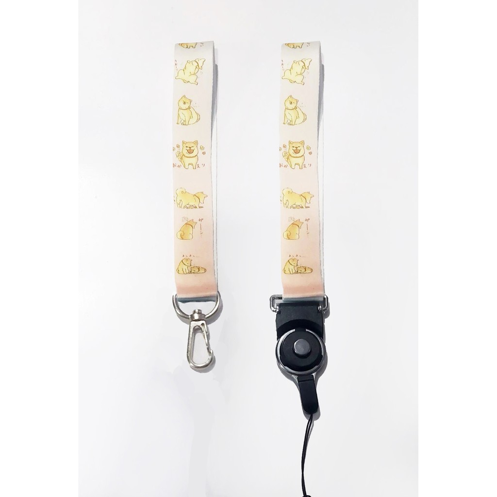 dây strap shiba STI11 hoạt hình dây treo thẻ name tag ngắn cute dễ thương 15cm