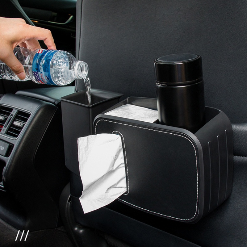 Hộp Đựng Khăn Giấy 2 Trong 1 Chống Rò Rỉ Thiết Kế Dễ Thương Tiện Dụng Dành Cho Xe Hơi