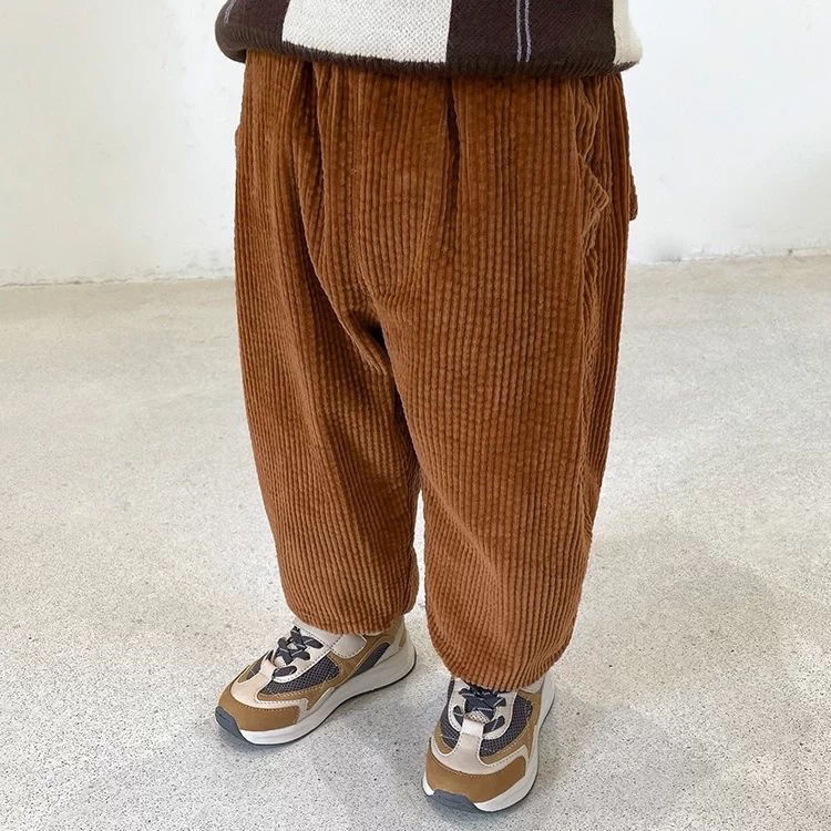 Quần dài vải nhung dày thời trang thu đông cho bé