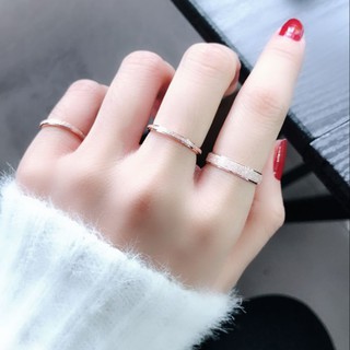 Bộ nhẫn titan phun cát sang chảnh cá tính