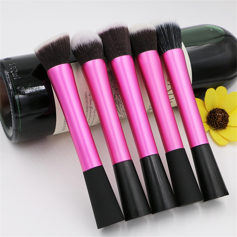 5PCS Pink Professional Waistline Cosmetic Foundation Makeup Brushes Set