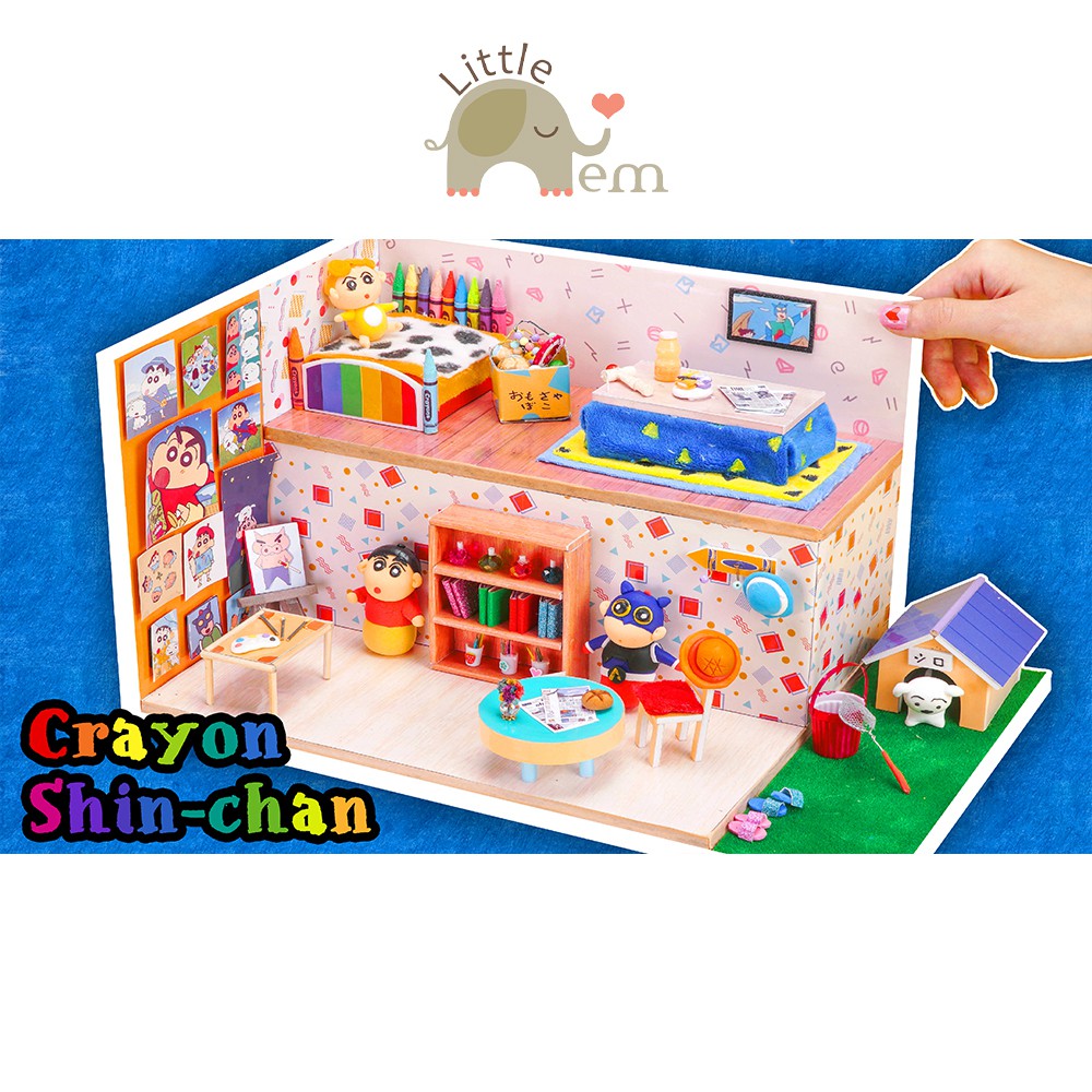 Mô hình nhà handmade trang trí nhà cửa, đồ chơi cho bé _ Shin-chan