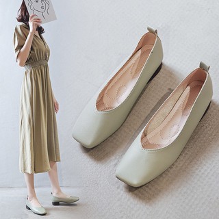 Giày Búp Bê Mềm Mũi Vuông Xinh Xắn Có Size Lớn 34-43