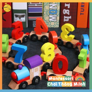 Đoàn tàu số học - đồ chơi toán học, nhận biết con số cho bé