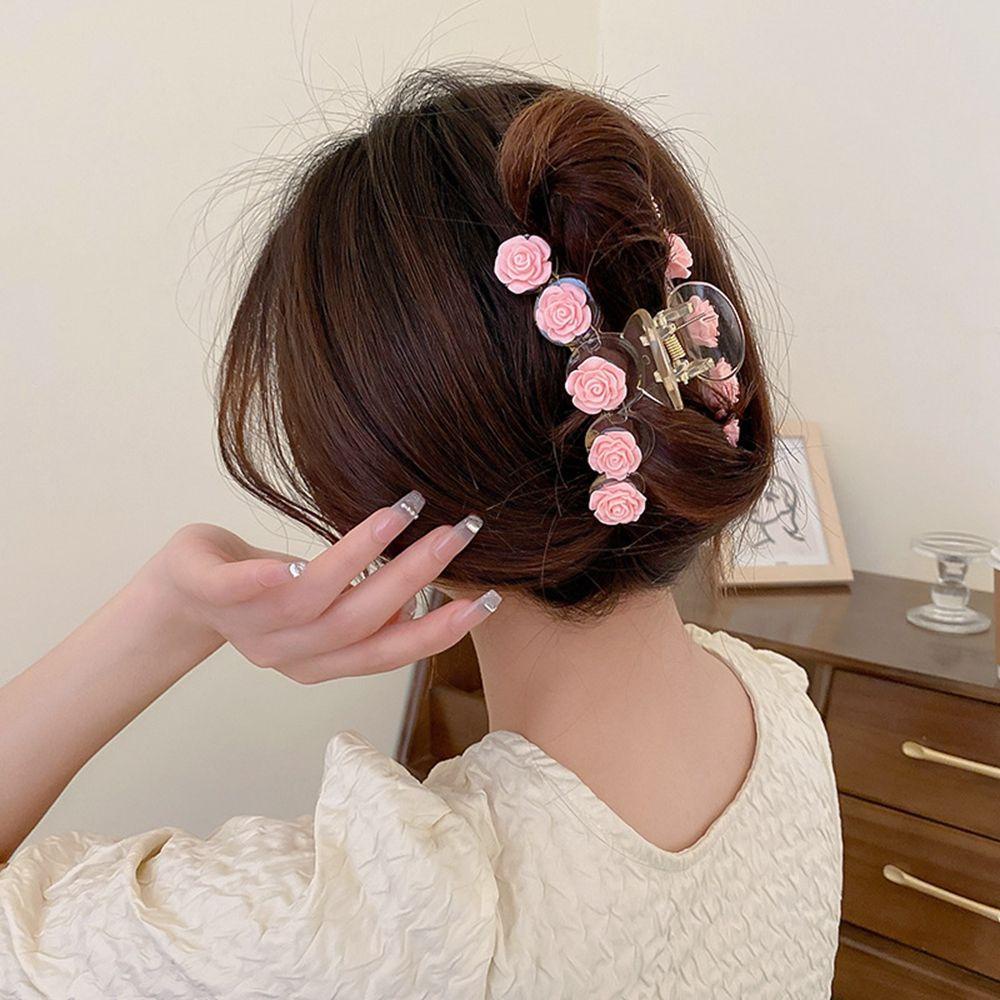 Kẹp Tóc Càng Cua Lớn Hình Cá Mập Màu Hồng Ngọt Ngào Cho Nữ