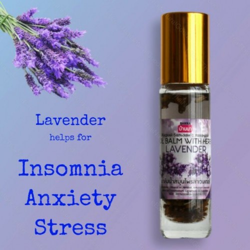 Dầu Lăn Lavender Thái Lan chiết xuất thảo dược giúp thư giãn, giảm đau mỏi