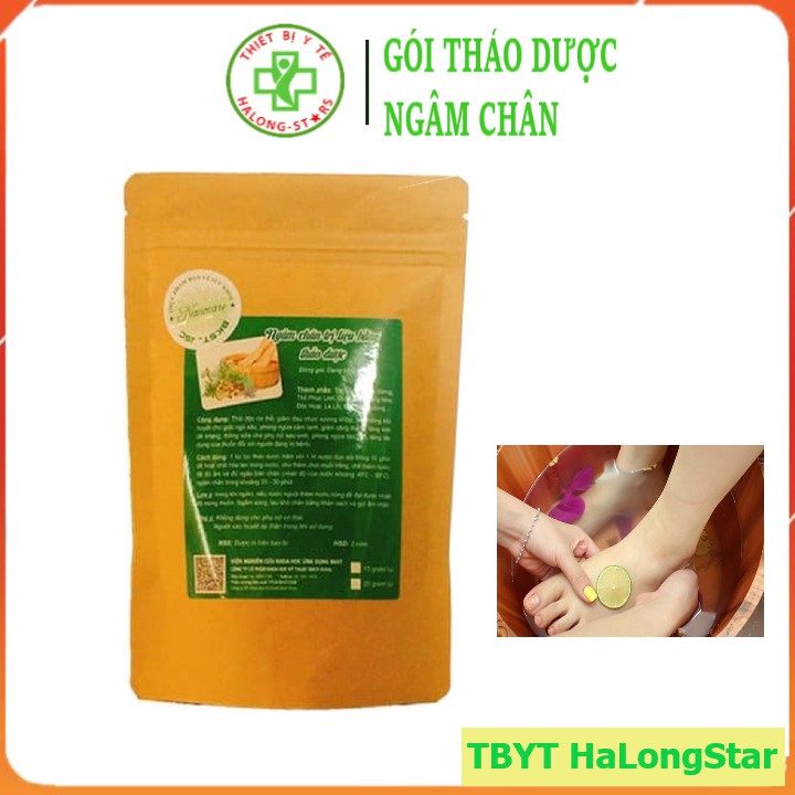 Túi thảo dược ngâm chân tăng cường sức khỏe, lưu thông khí huyết bao gồm nhiều vị thuốc dân gian - Hàng BKST