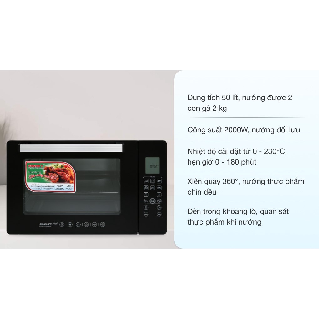 Lò nướng Sanaky 50 lít VH-5088N2D
