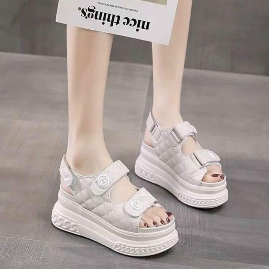 SANDAL CHANL ĐẾ CAO SIÊU HOT HÀNG CAO CẤP HÀNG QC