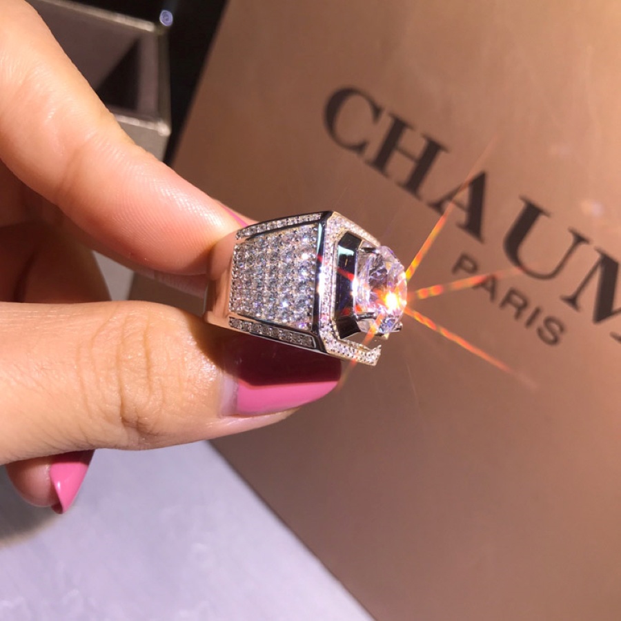 Nhẫn nam nữ đính đá sang trọng Unisex,thời trang phong cách siêu ngầu