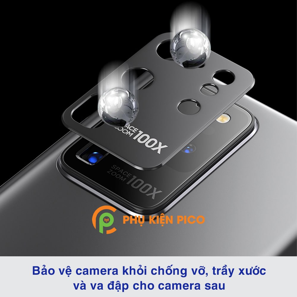 Dán camera Samsung S20 Ultra khung kim loại bảo vệ an toàn camera sau - Ốp viền camera Samsung Galaxy S20 Ultra