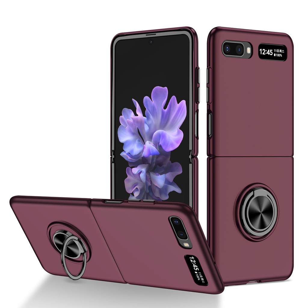 Ốp điện thoại chống sốc kèm vòng nhẫn xỏ ngón nam châm cho Samsung Galaxy Z Flip 2 5G