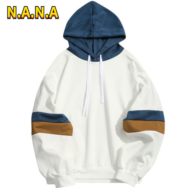 Áo Hoodie Dài Tay Sọc Ngang Cho Nam