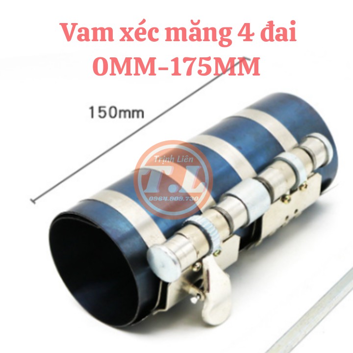 Vam séc măng 4 đai 6 inch 0-175mm,vòng ép xéc măng 4 đai,đồ nghề sửa chữa ôtô OTOX