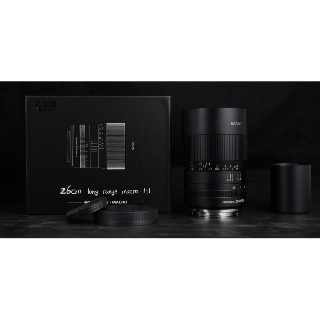 (CÓ SẴN) Ống kính 7Artisans 60mm F2.8 Macro 1:1 dùng cho Sony E, Fujifilm, Canon EOS-M và Panasonic Olympus M43