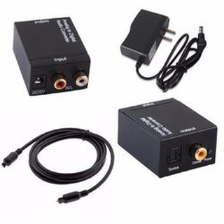 Hộp chuyển đổi quang sang âm thanh Toslink Coaxial to Audio R/F tặng kèm dây quang âm thanh-DC633
