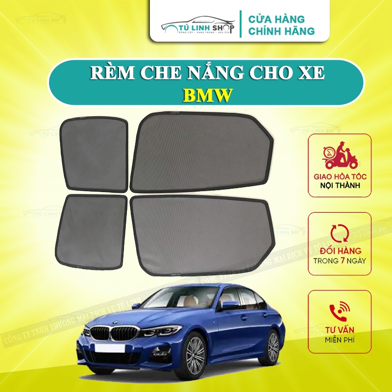 Rèm che nắng nam châm cho xe BMW, bộ 4 tấm cho 4 cửa, hàng loại 1 cao cấp nhất, vừa khít kính