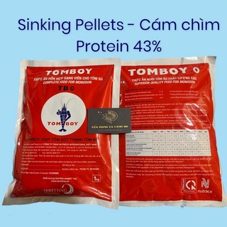 Túi Nguyên 1kg Cám Tomboy TB0 - thức ăn đạm cao cho lươn, ếch, cá betta, guppy, cá dĩa ]