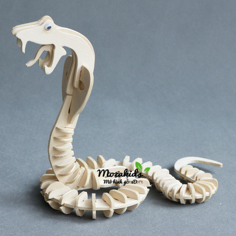 Đồ chơi lắp ráp gỗ 3D Mô hình Con Rắn
